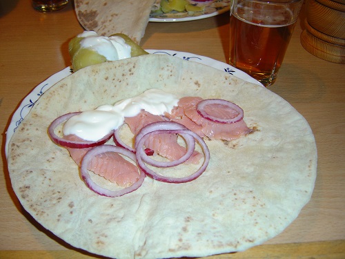 Rakfisk og lefse